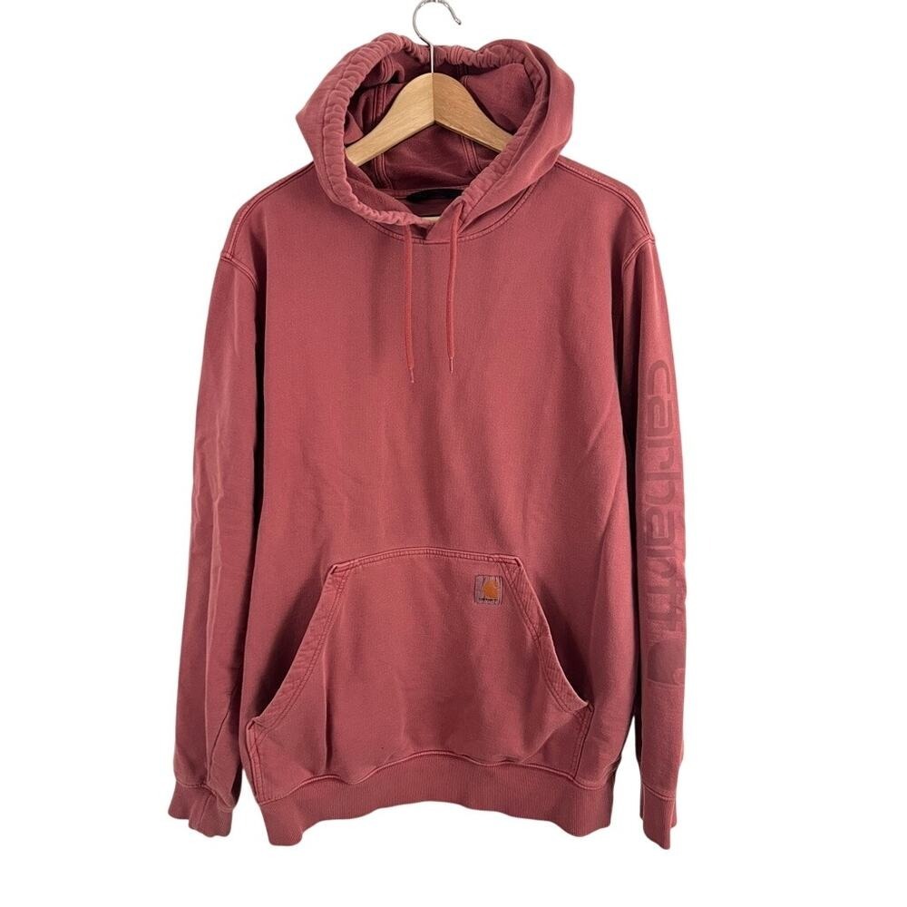 Carhartt Relaxed Fit Midweight Garment Dyed Terry Sweatshirt Hoodie Size M